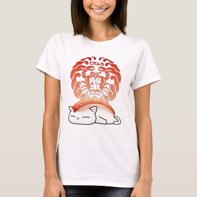 Camiseta Kani Crab Sushi Cat (Frente)
