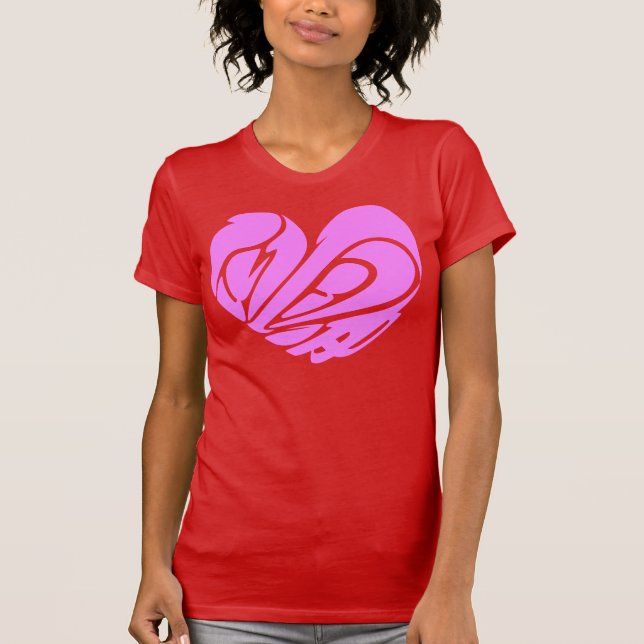 Camiseta [Kanji] Amor cor-de-rosa (Frente)