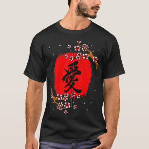 Camiseta Kanji Cherry Blossom Tokio Japão Natureza J