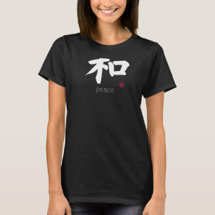 Camiseta Kanji da Paz no Letreiro Japonês Símbolo do Japão