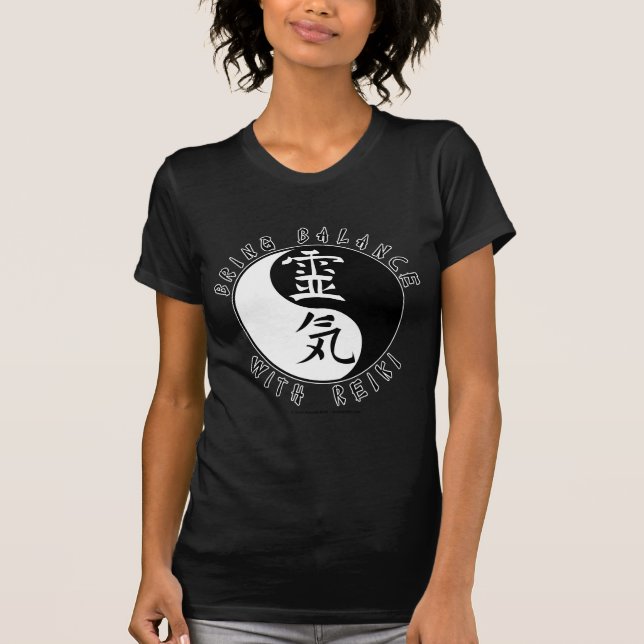 Camiseta Kanji de Yin Yang Reiki (Frente)