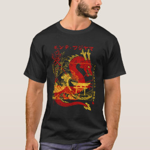 Camiseta Kanji Dragon Com Torii Japonês