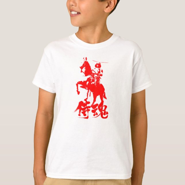 Camiseta [Kanji] Espírito 3 de Samurai com carro vermelho (Frente)