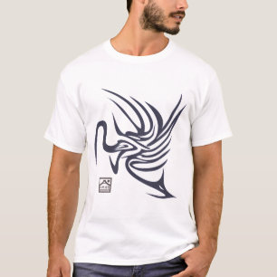 Camiseta Kanji tribal - t-shirt do "dragão" 01