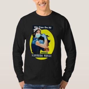 Camiseta Kannada Proud Trabalhador da Frontline Rosie Rivet