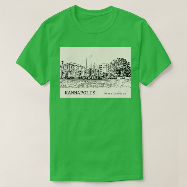 Camiseta Kannapolis Norte olina 1 (Frente do Design)