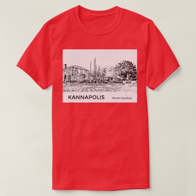 Camiseta Kannapolis North olina (Frente do Design)