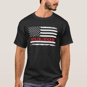 Camiseta Kansas American Flag Fulton EUA Patriotic Souvenir