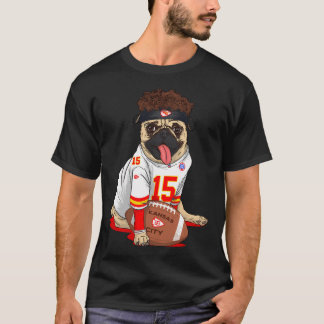 Camiseta Kansas City Chiefs Fofo Pug Divertido Patrick Maho