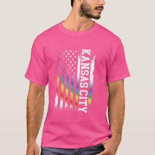 Camiseta Kansas City Estados Unidos afligiu o arco-íris com