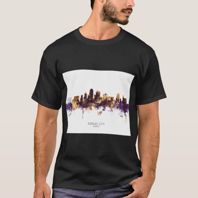 Camiseta Kansas City Missouri Skyline Oversized 5 (Frente)