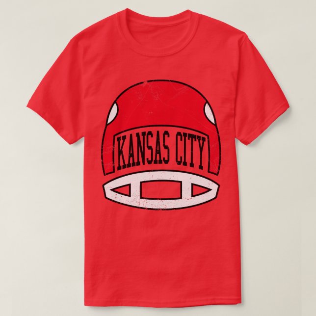Camiseta Kansas City Retro Helmet White (Frente do Design)