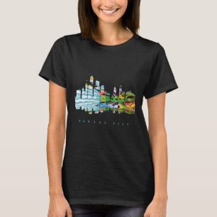 Camiseta Kansas City, Silhouette Colorida