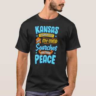 Camiseta Kansas é onde eu vou procurar minha mente no Estad