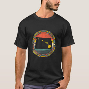 Camiseta Kansas Hawaii Roots Origine State Map Retro