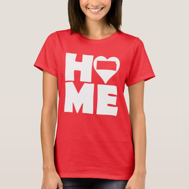 Camiseta Kansas Home Heart State Tees (Frente)