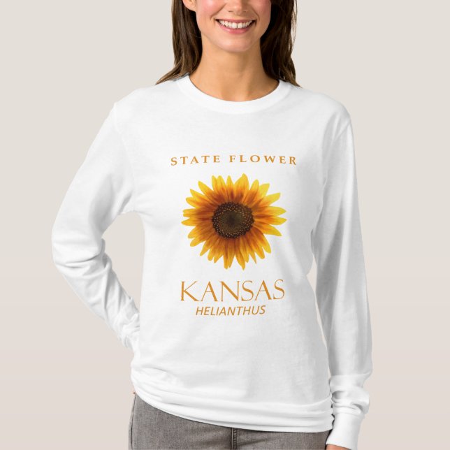 Camiseta Kansas Territory Flower The Helianthus (Frente)