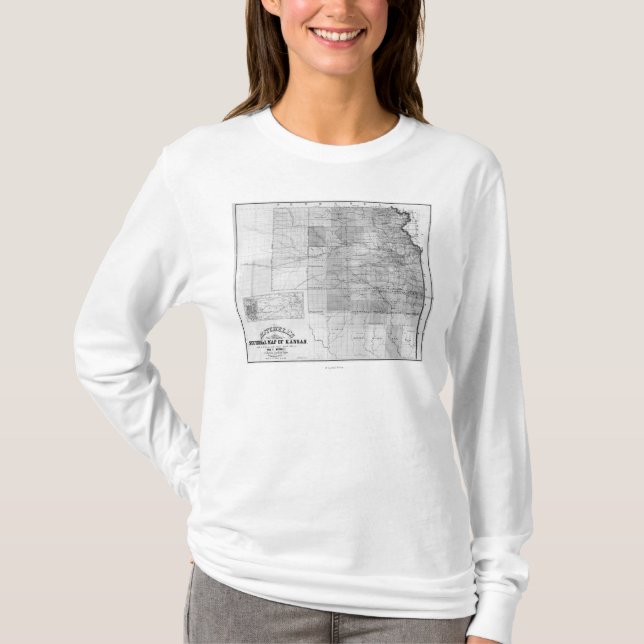 Camiseta KansasPanoramic MapKansas (Frente)
