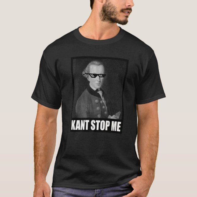 Camiseta Kant Me Pare De Meme Dizendo Filosofia Dos Óculos  (Frente)
