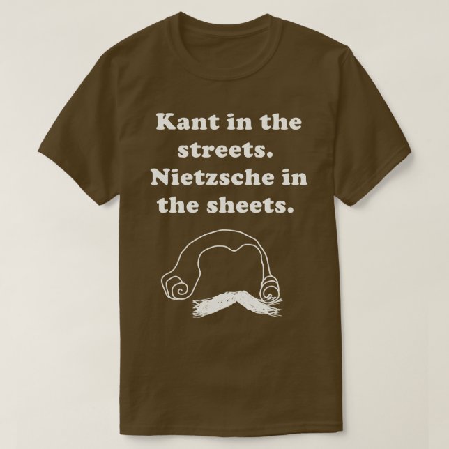 Camiseta Kant Nietzsche Engraçado Filosofia Dizendo Kant No (Frente do Design)