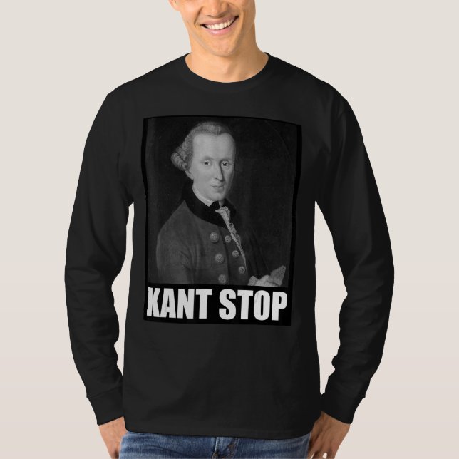 Camiseta Kant Stop Meme Slogan Filosofia Immanuel (Frente)