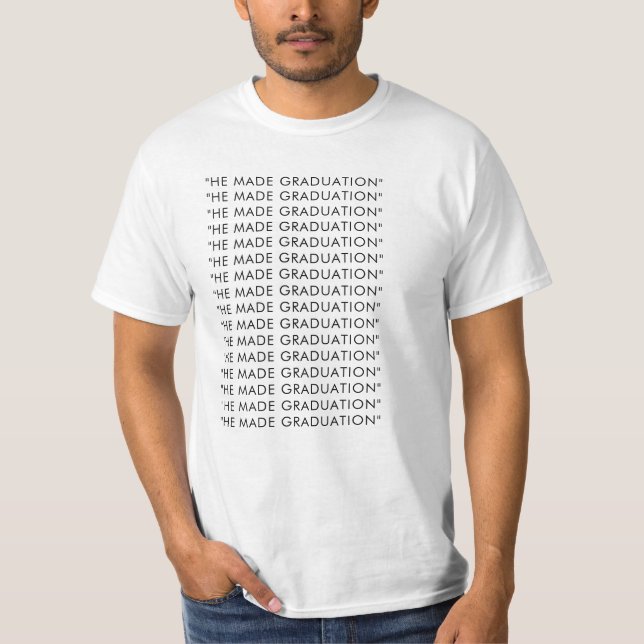 Camiseta Kanye Graduation Meme Tee – "HE MADE GRADUATION” ✅ (Frente)