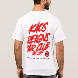 Camiseta Kaos Reines Car Club Patrocinado por