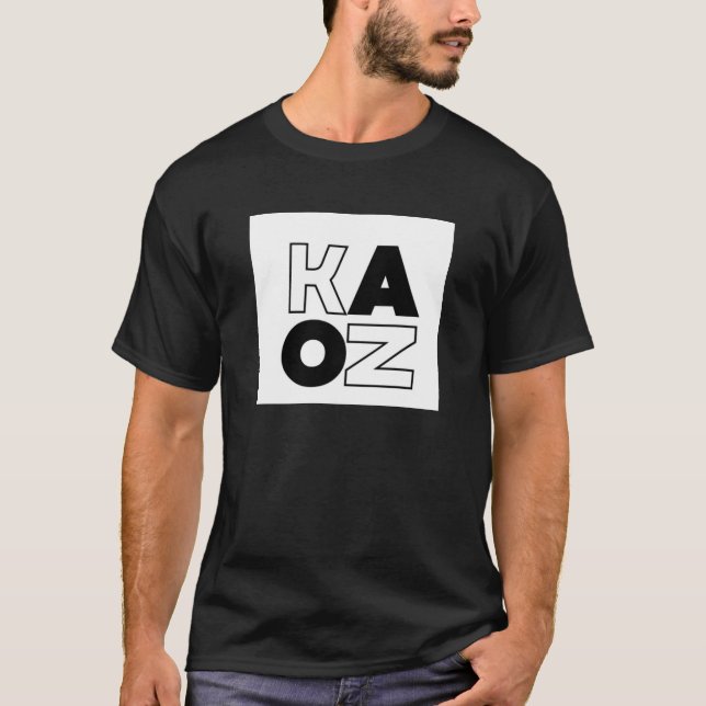 Camiseta KAOZ black and white  (Frente)