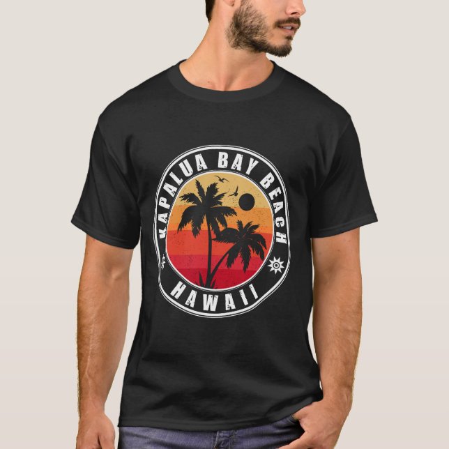 Camiseta Kapalua Bay Hawaii Retro Palm Trees 60 Souvenirs (Frente)