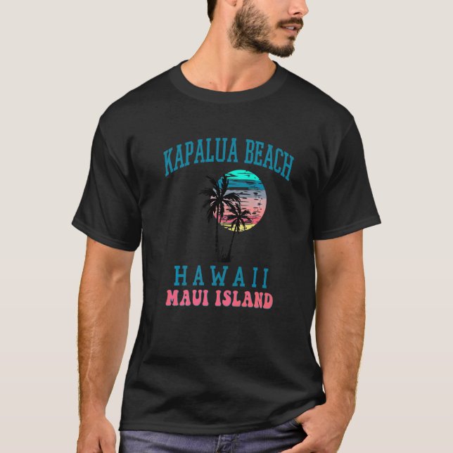 Camiseta Kapalua Beach Maui Hawaii Beach Palm Trees Summer (Frente)