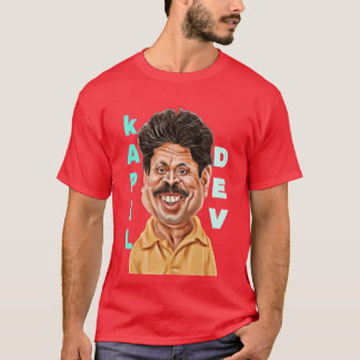 Camiseta kapil dev famoso críquete da Índia