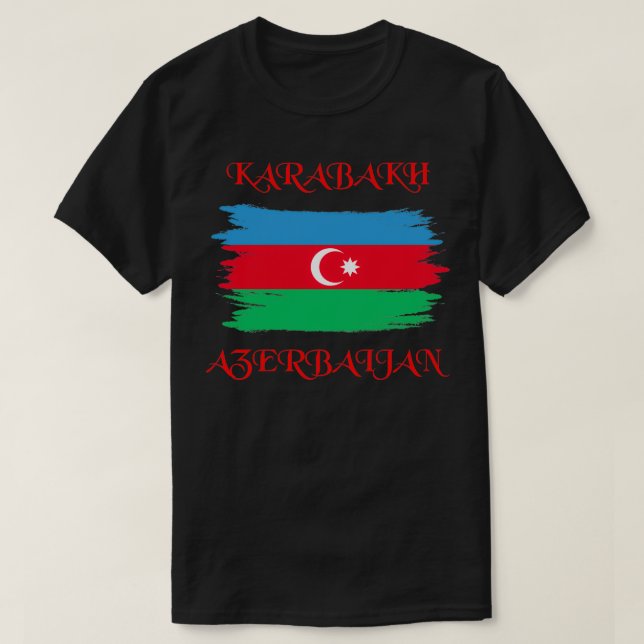 Camiseta Karabakh é o Azerbaijão Qarabag é minha terra nata (Frente do Design)