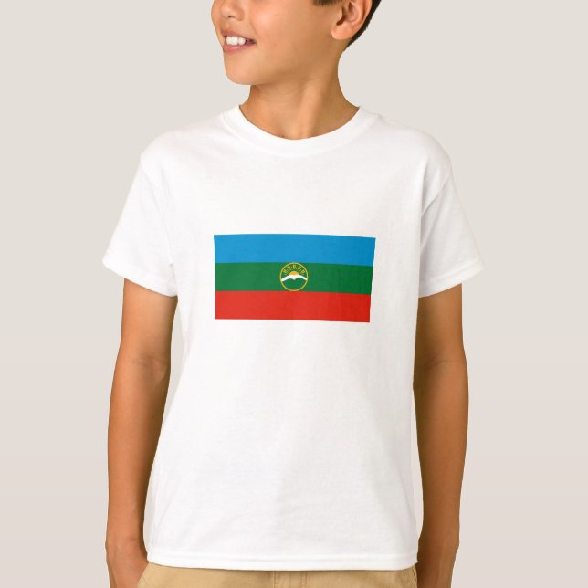 Camiseta Karachay Cherkessia Flag (Frente)