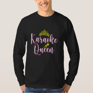 Camiseta Karaoke Bar Singer Music Queen Microphone Song Art