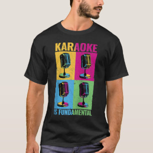 Camiseta Karaoke é música colorida fundamental para microfo