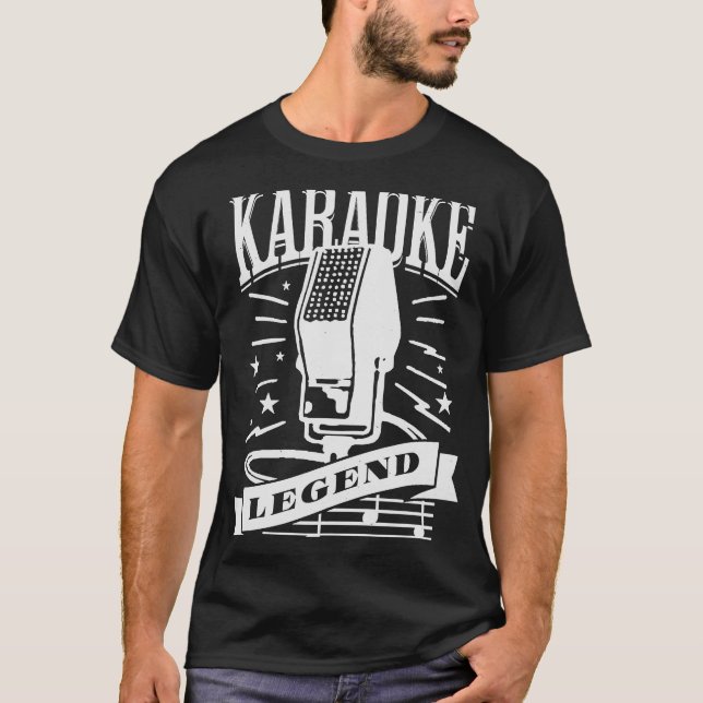 Camiseta Karaoke lend vintage microfone retro karaoke (Frente)