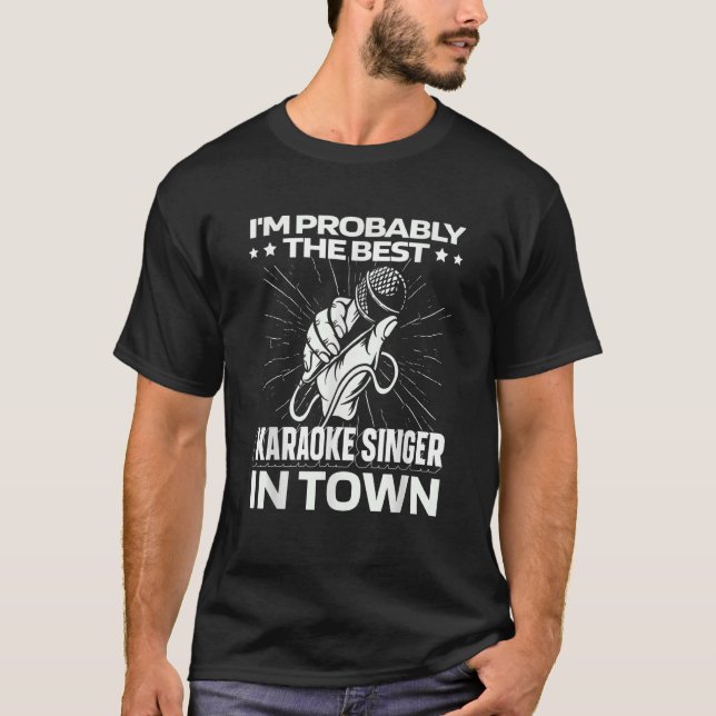 Camiseta Karaoke Microphone Party Singer Karaoke (Frente)