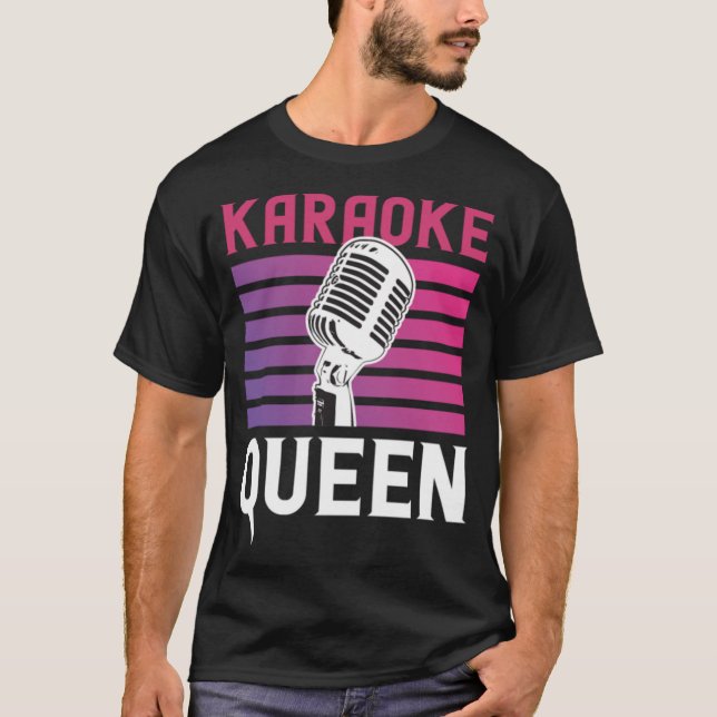 Camiseta Karaoke Queen para Karaoke Cantando Aficionados (Frente)