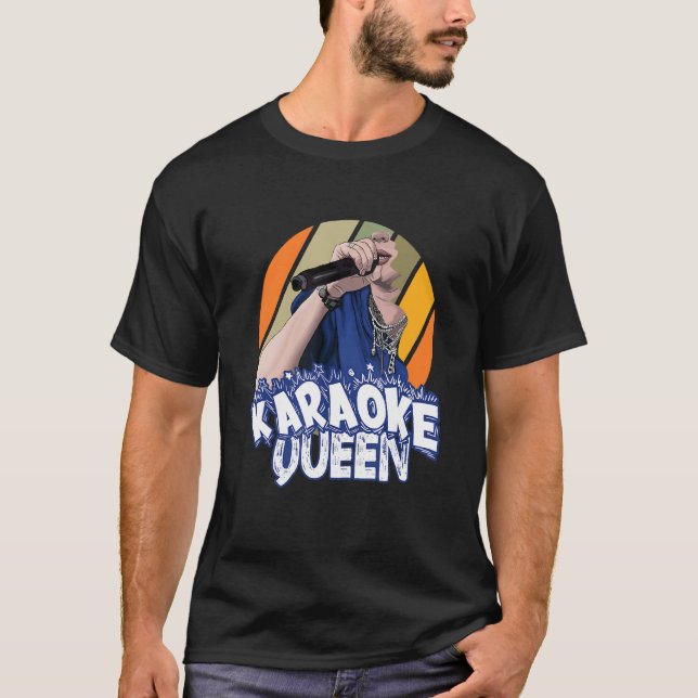 Camiseta Karaoke Queen Singing Matching (Frente)