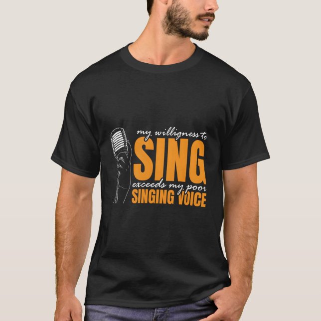Camiseta Karaoke Singer Expert Karaoke Noites (Frente)