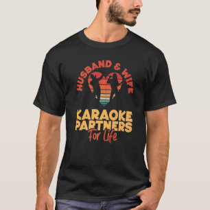 Camiseta Karaoke Singer Husband Wife Casamento Casamento 80