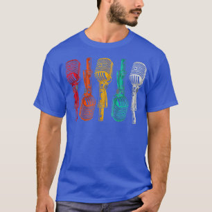 Camiseta Karaoke Singer - Microfone Retro - Engraçado Vinta