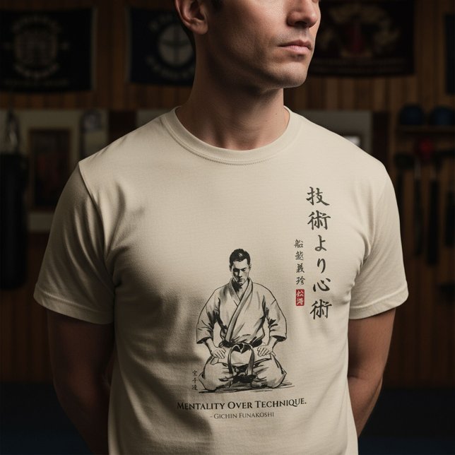 Camiseta Karate 5º Preceito - Mentalidade Sobre Técnica (Criador carregado)