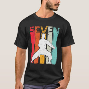 Camiseta Karate 7Th Birthday Retro Taekwondo Martial Arts L