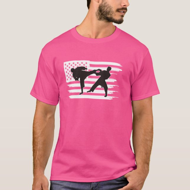 Camiseta Karate American Flag (Frente)