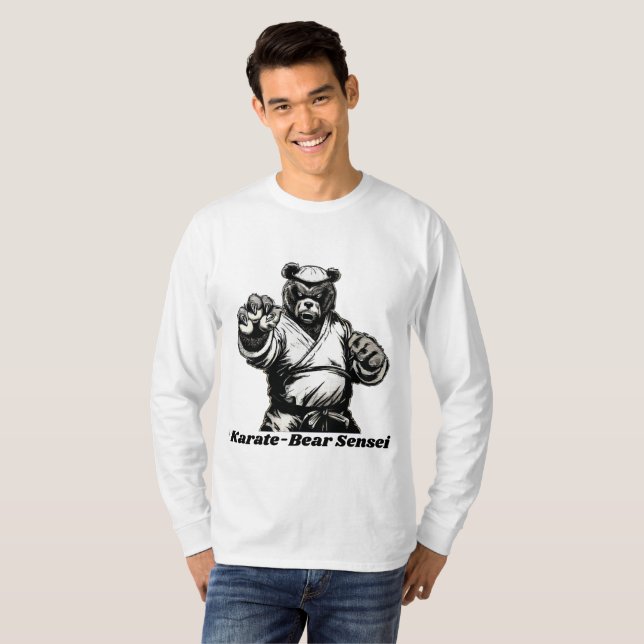 Camiseta "Karate-Bear Sensei" (Frente Completa)