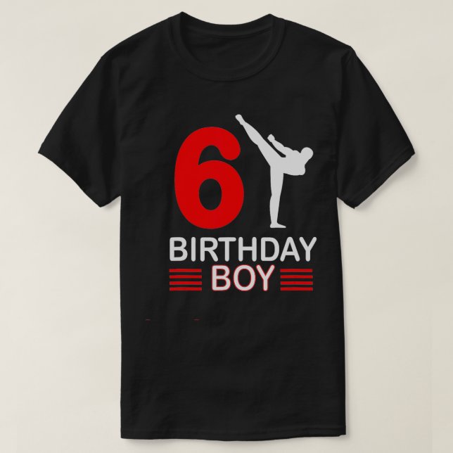 Camiseta Karate Birthday Boy Gift Kids Taekwondo 4 (Frente do Design)