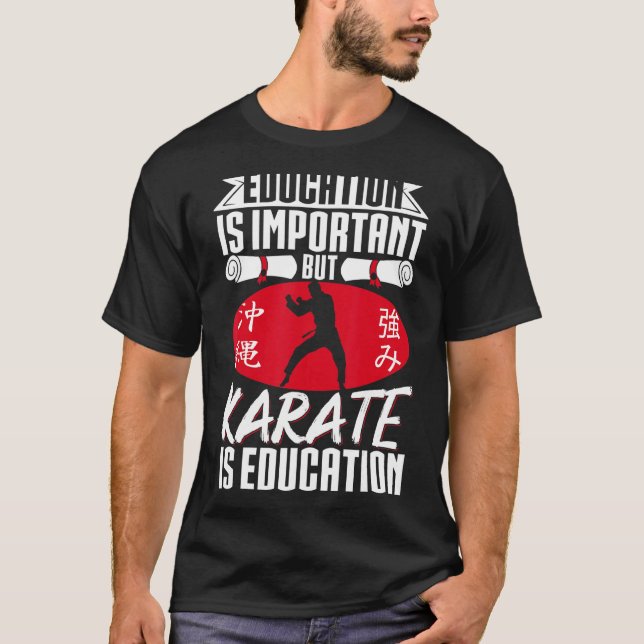 Camiseta Karate Black Belt Gi - Educação Uniforme É Importa (Frente)