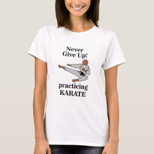 Camiseta Karate Black Belt Nunca Desiste De Artes Marciais