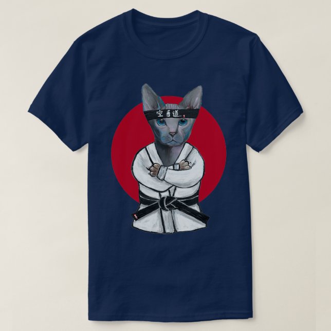 Camiseta Karate Cat (Frente do Design)